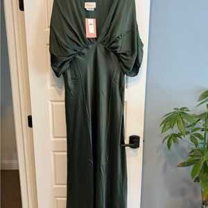 Anthropologie Forest Green Dress brand new